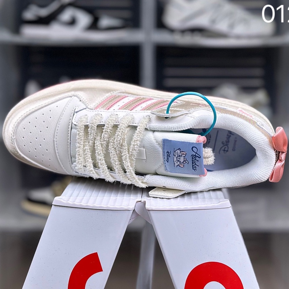 Women's White and Pink Casual Sneakers with Bow Accent